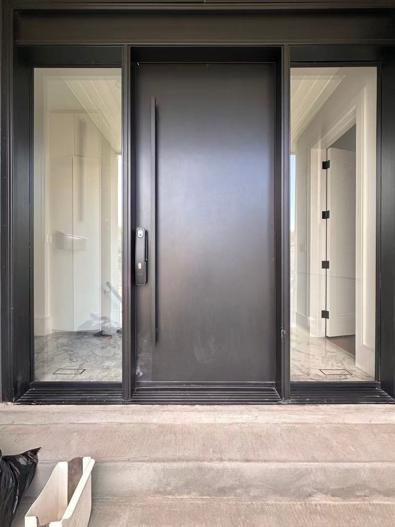 Smart lock installation on a modern Adelaide front door