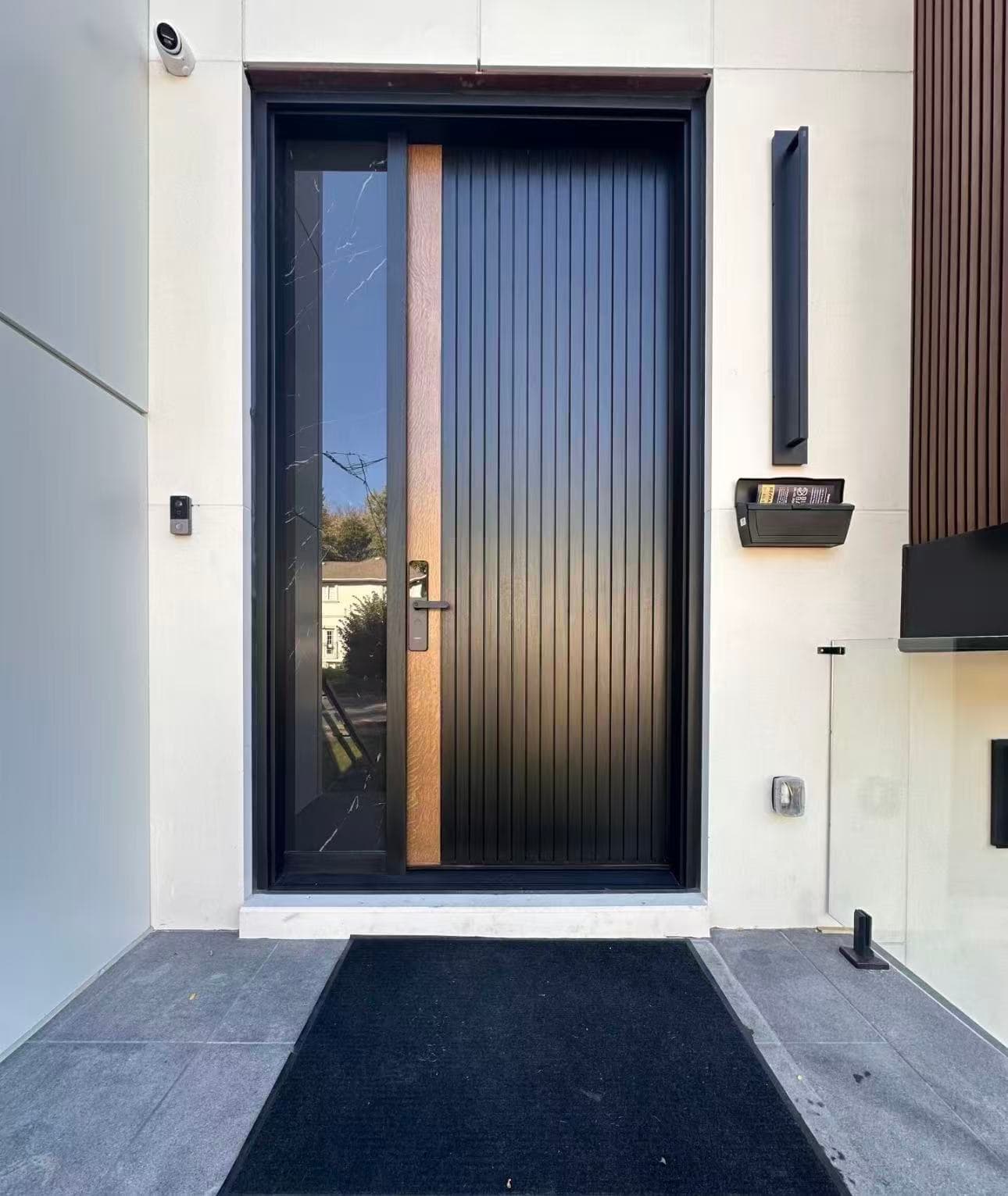 Smart lock installer working on an Adelaide entry door