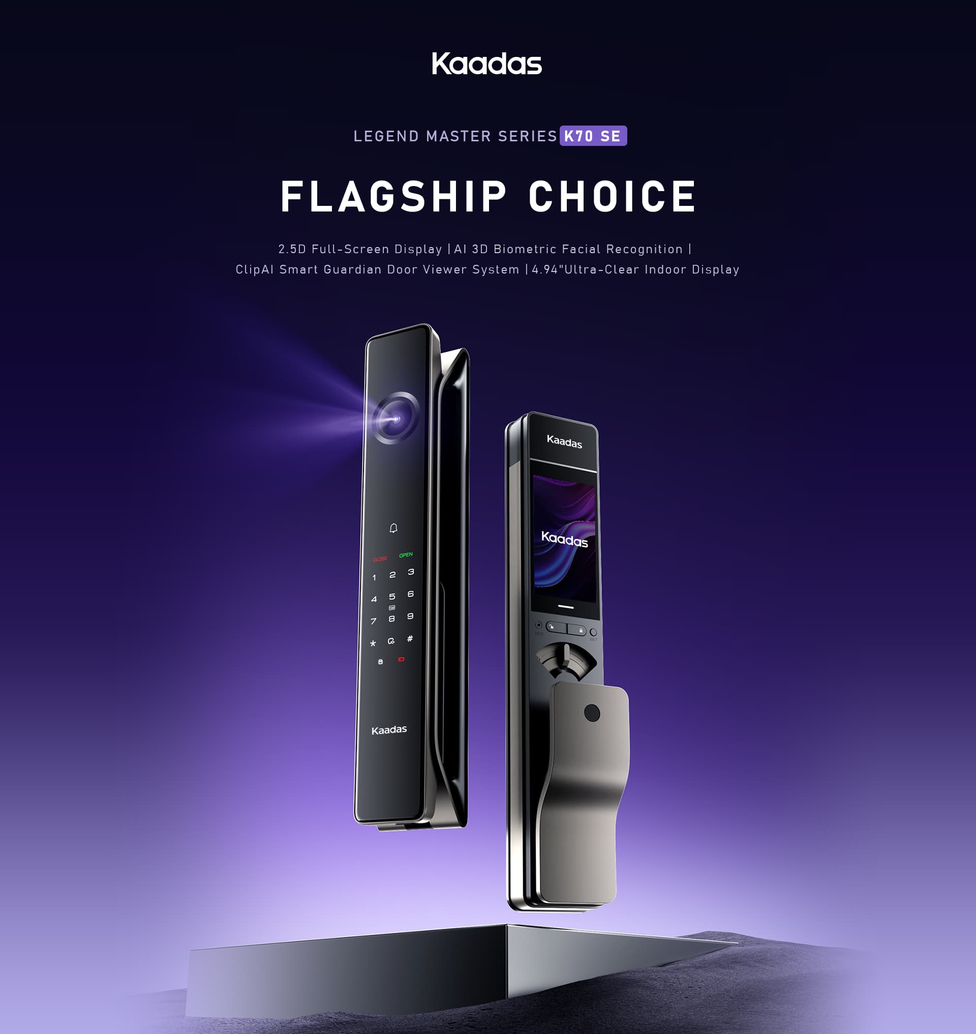 Kaadas K70 SE flagship smart lock overview